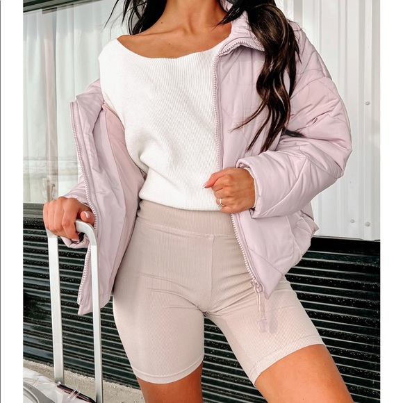 NWT light violet quilted puffer - Picture 2 of 6